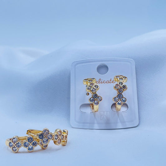 Gold Floral Earrings