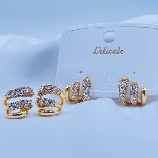 Triple Glow Earrings