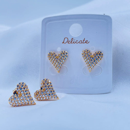 Cz Heart Earrings