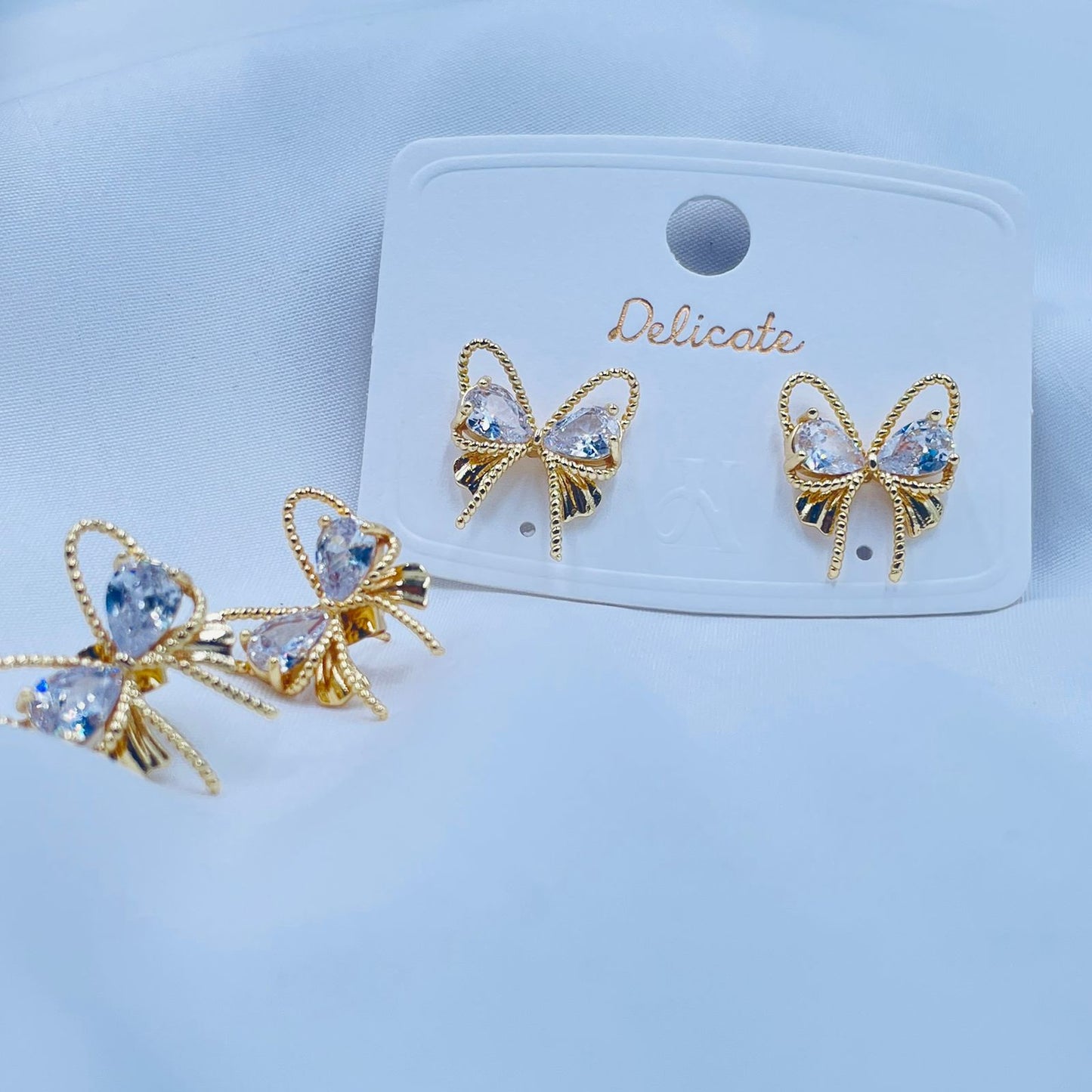 Crystal Wing Earrings