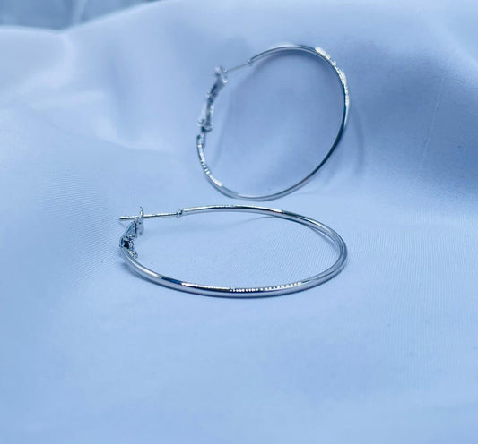 Silver Hoop Earrings