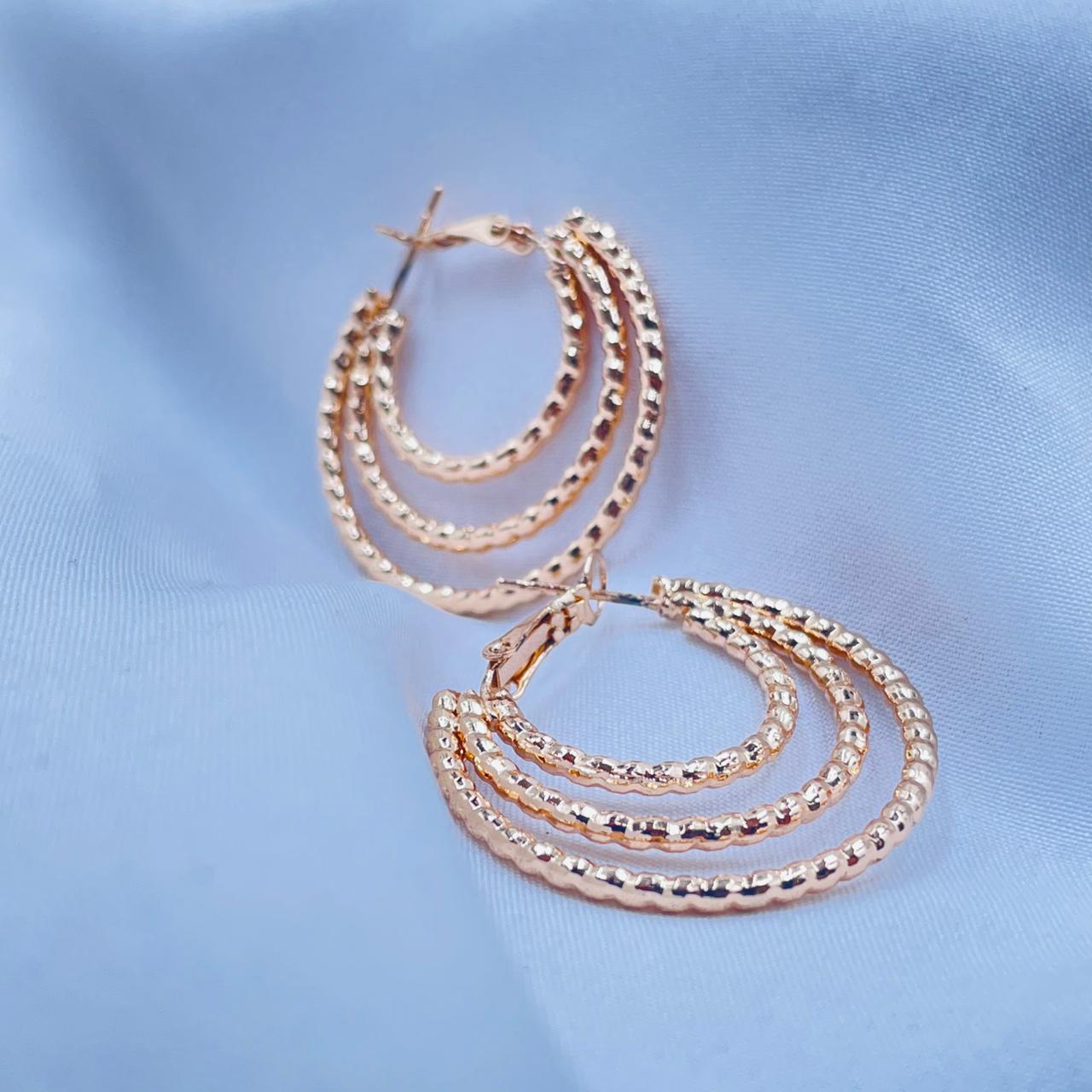 Triple Threat Hoop Earrings