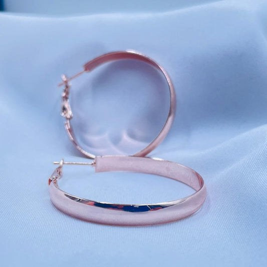 Classic Aura Rosegold Hoop Earrings