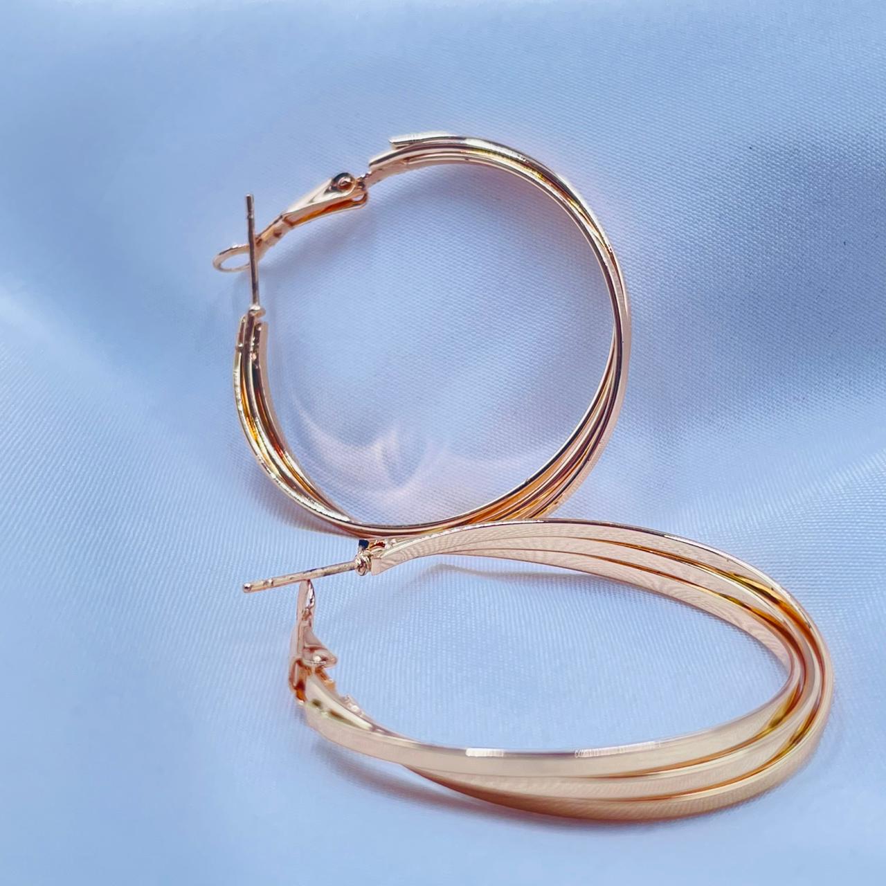 Rose Twist Hoop Earrings