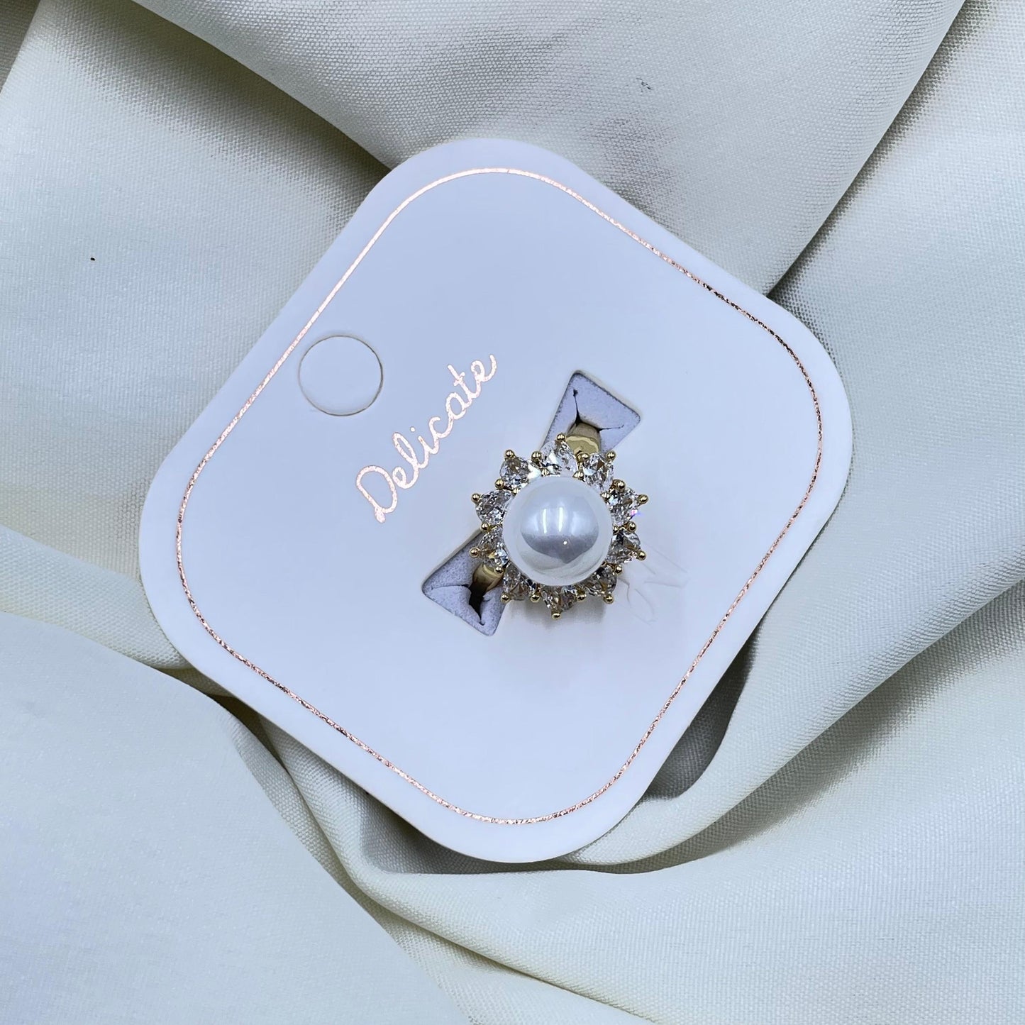 Pearl Sunburst Ring