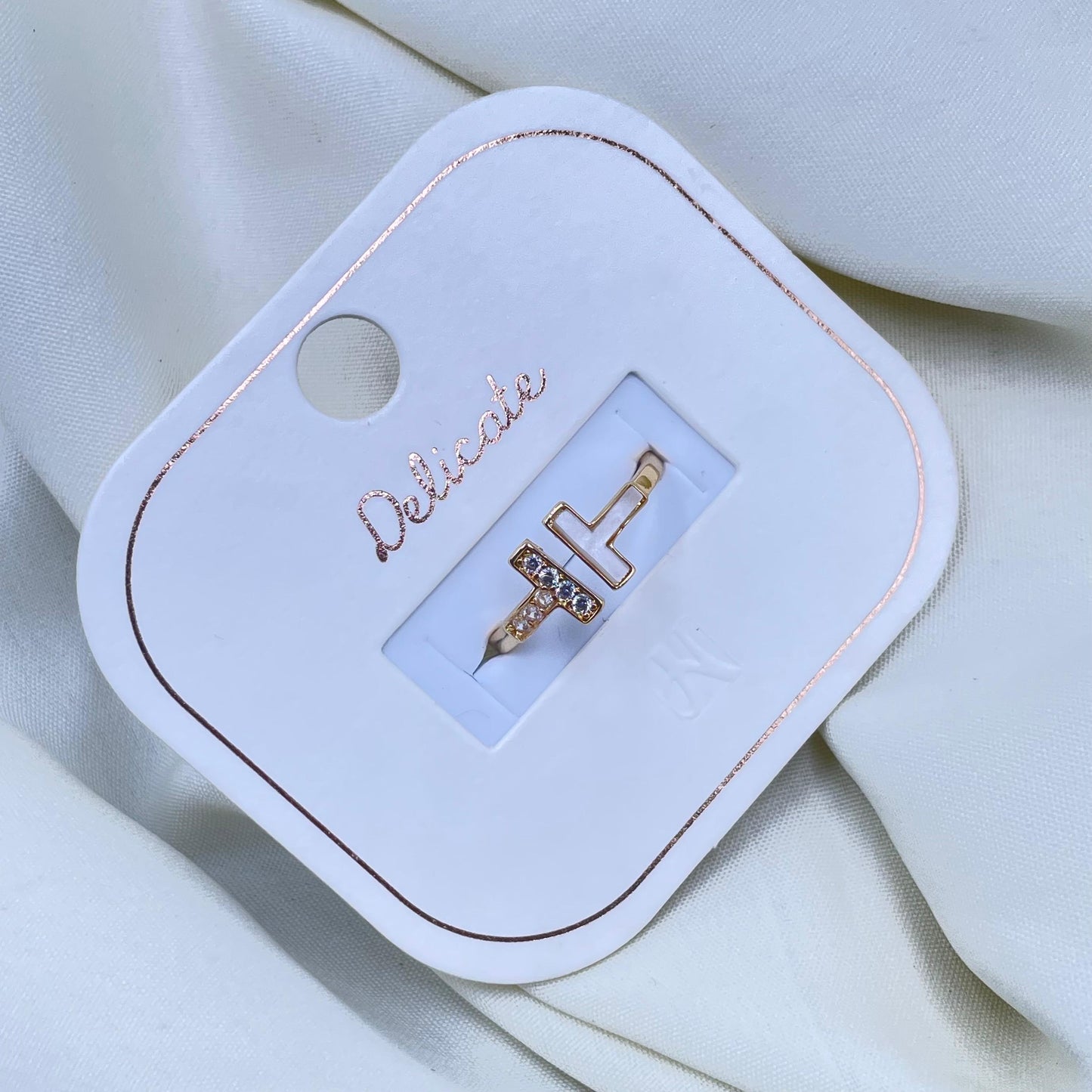 Statement T Wire Ring