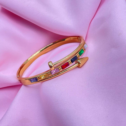 Gemstone Nail Bracelet