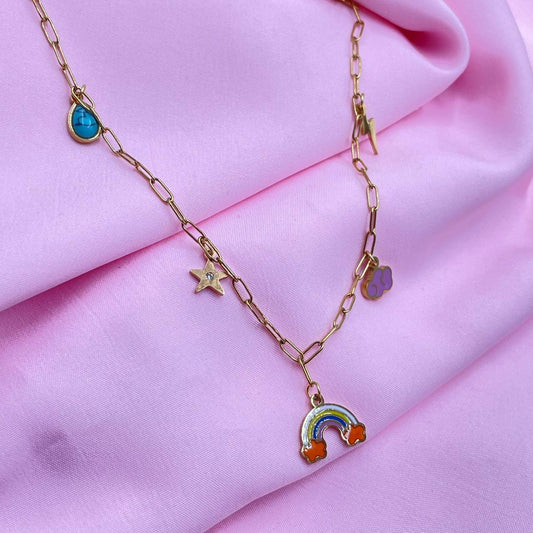 Rainbow Charm Necklace