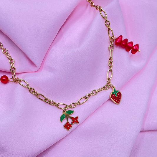 Dainty Fruit Charm necklaces