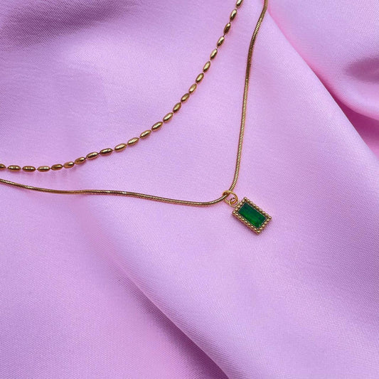 The mallow green necklace