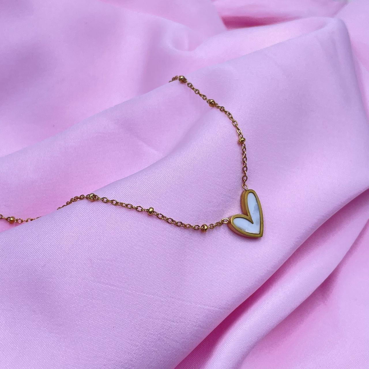 Mother of Pearl Heart  necklace