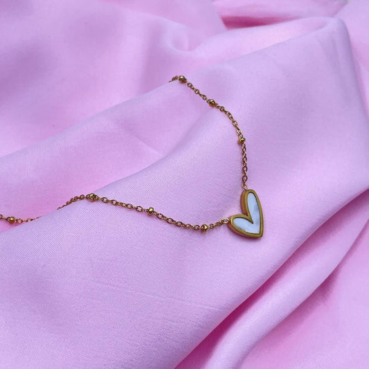 Mother of Pearl Heart  necklace