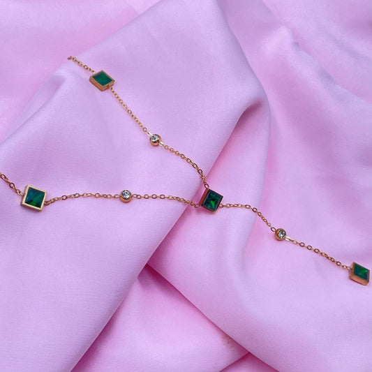 Royal Green Charm Necklace