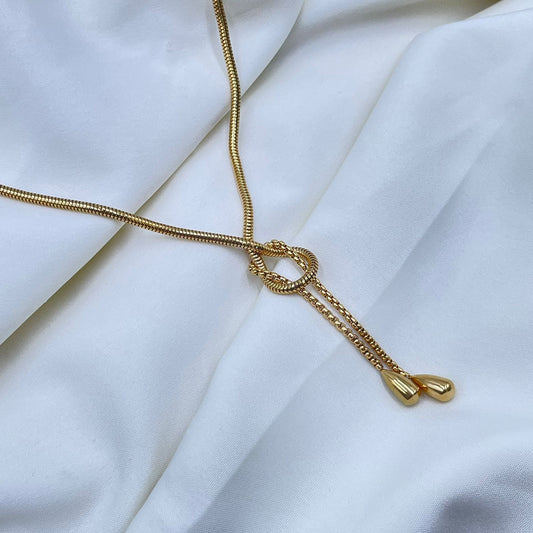 Fabric Gold Necklace