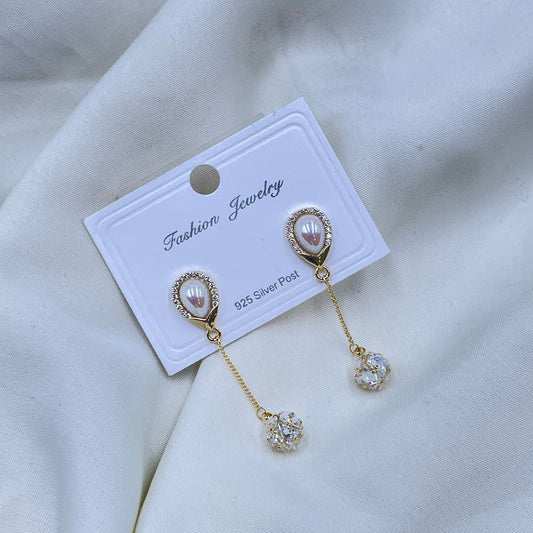 pearl and Crystal Earrings