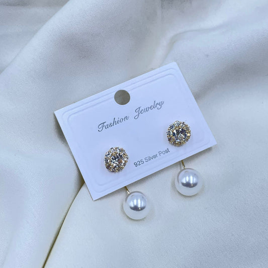 Golden Pearl Glow Earrings