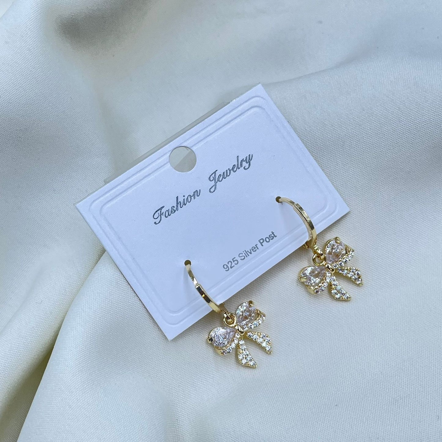 Gold Bow Earrings