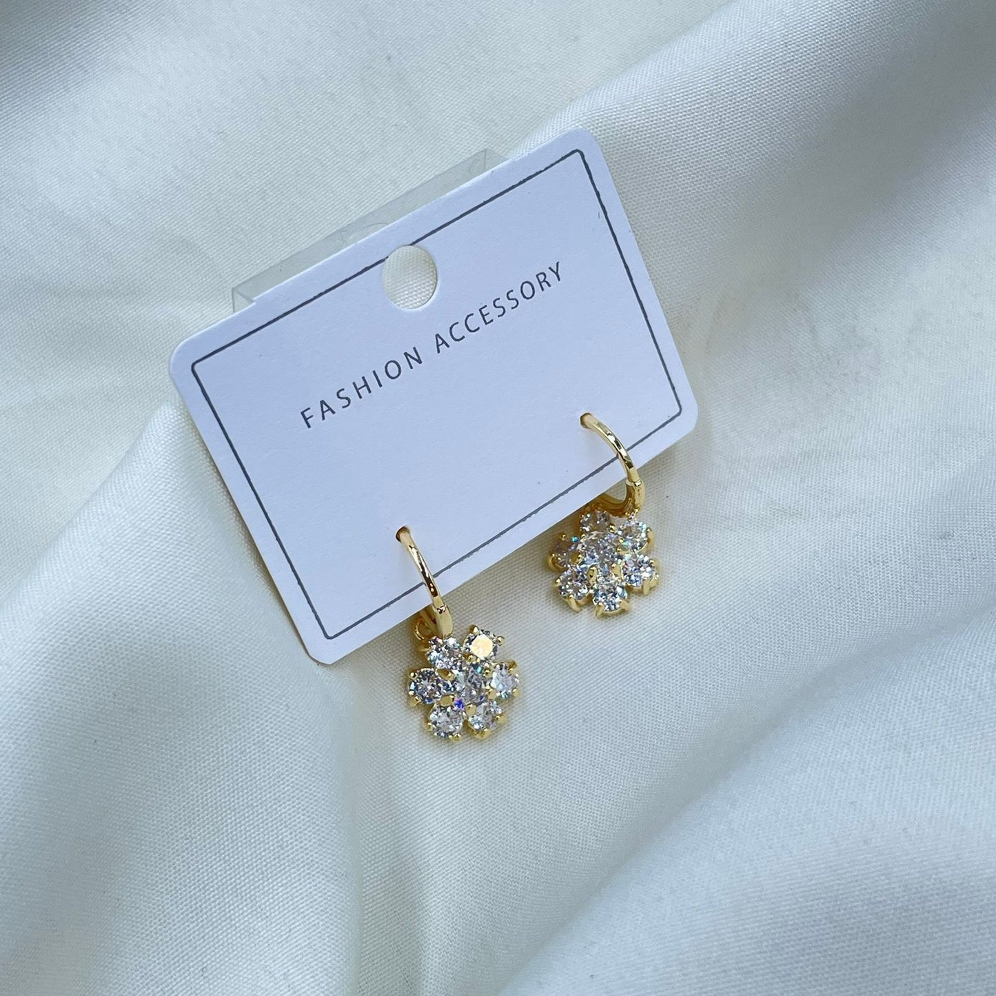 Zircon Flower Earrings