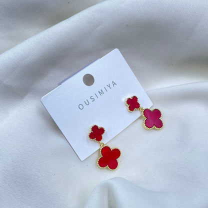 Red Drop Earrings