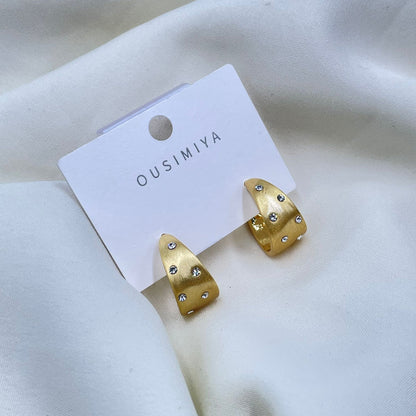 Wide Gold Hoop Earrings