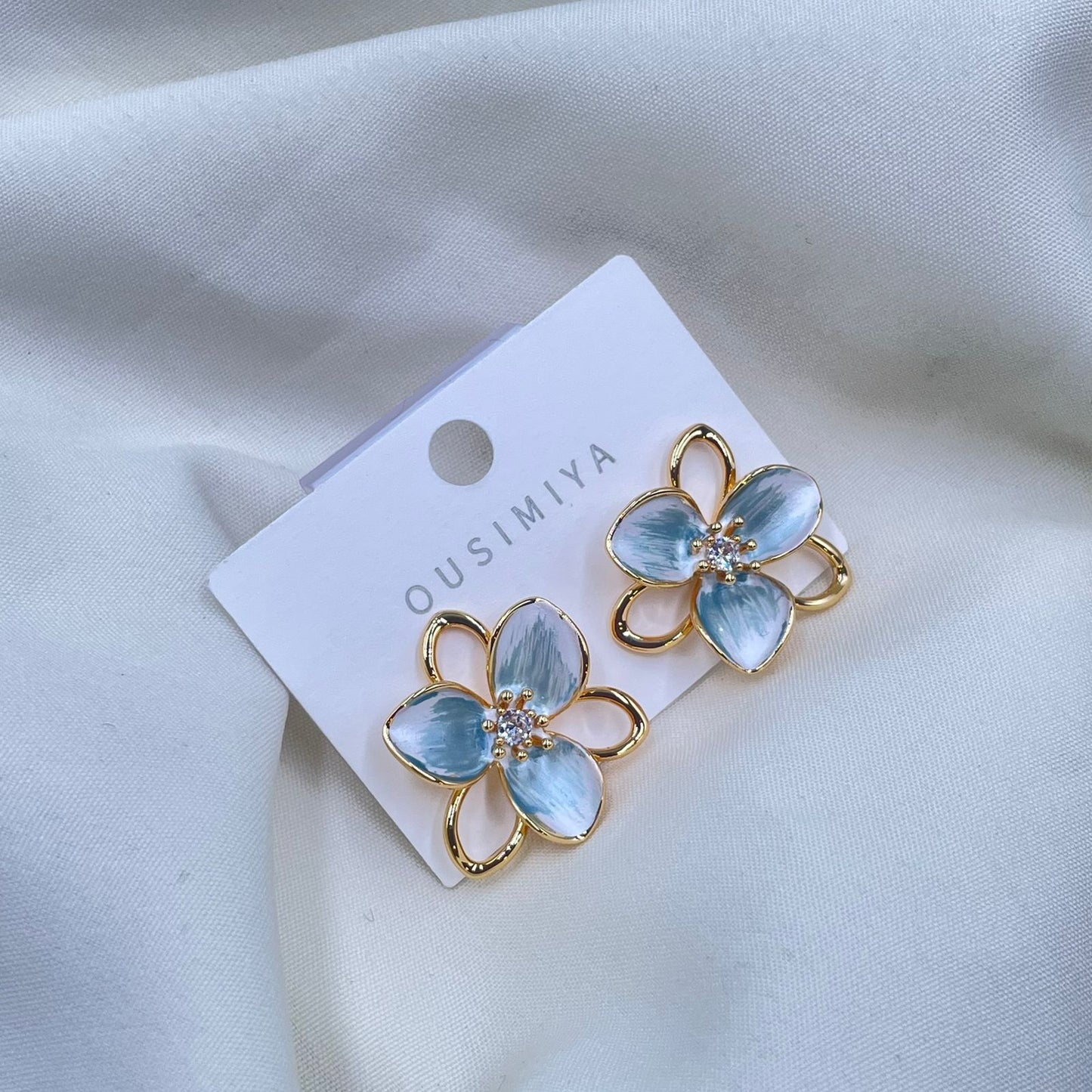 Blue Flower Earrings