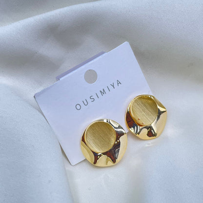Gold Molten Earrings