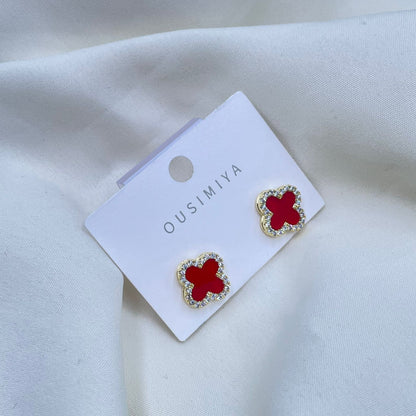 Ruby Petal Earrings
