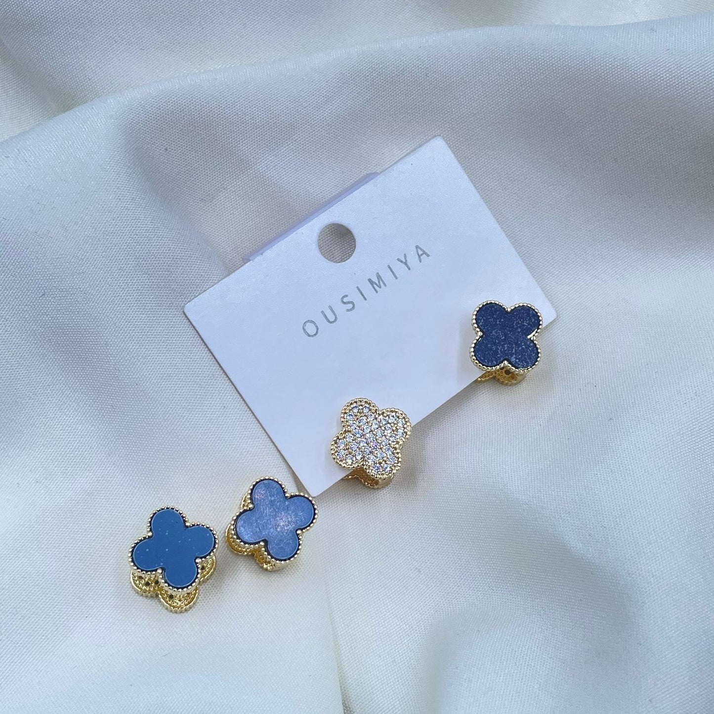 Azure Bloom Stud Earrings