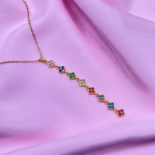 Rainbow Floral Necklace