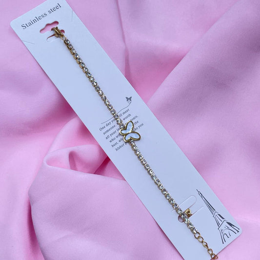 Gold butterfly bracelet