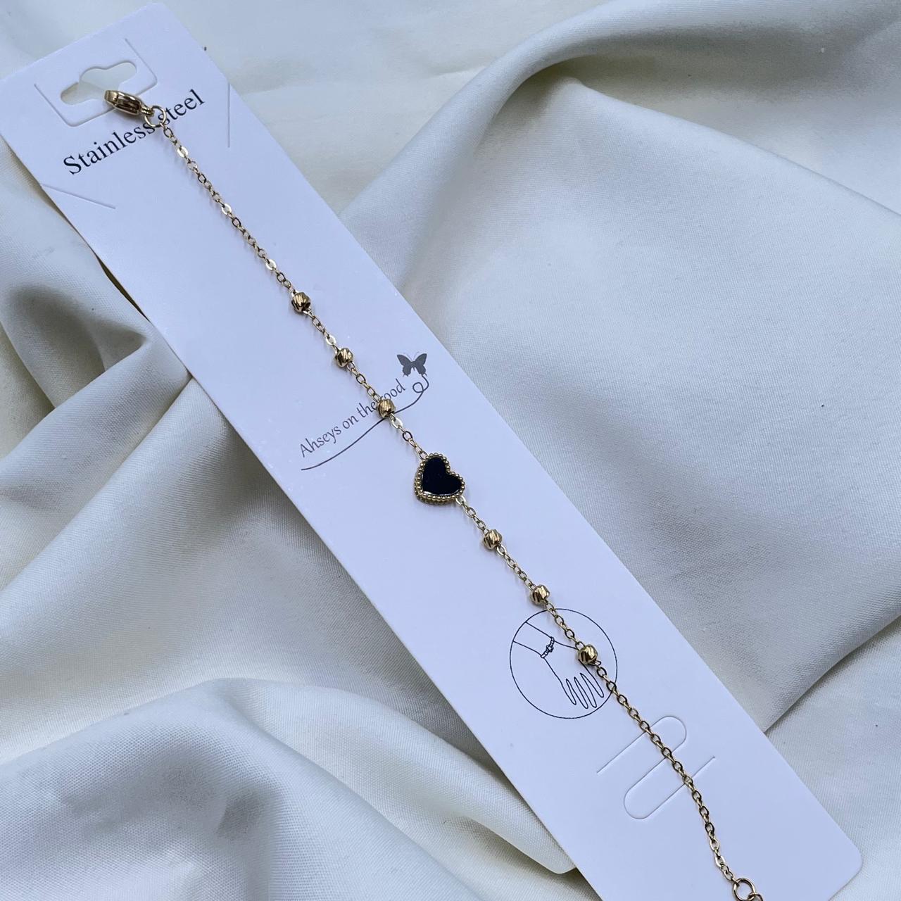 Black Heart  Bracelet