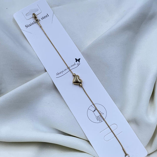 Golden Heartline Bracelet