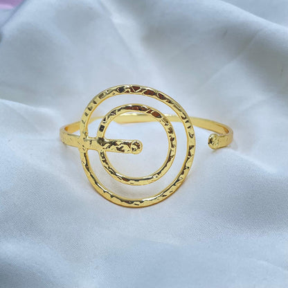 Glimmer Cuff Brass Bracelet