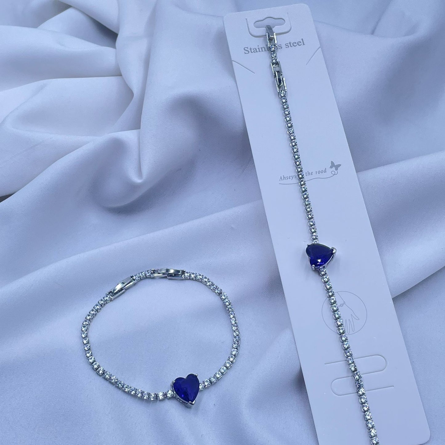 Purple Heart Tennis Bracelet