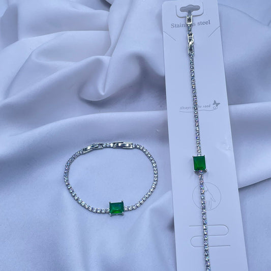 Green Radiance Tennis Bracelet