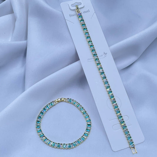 Cyan Tennis Bracelet