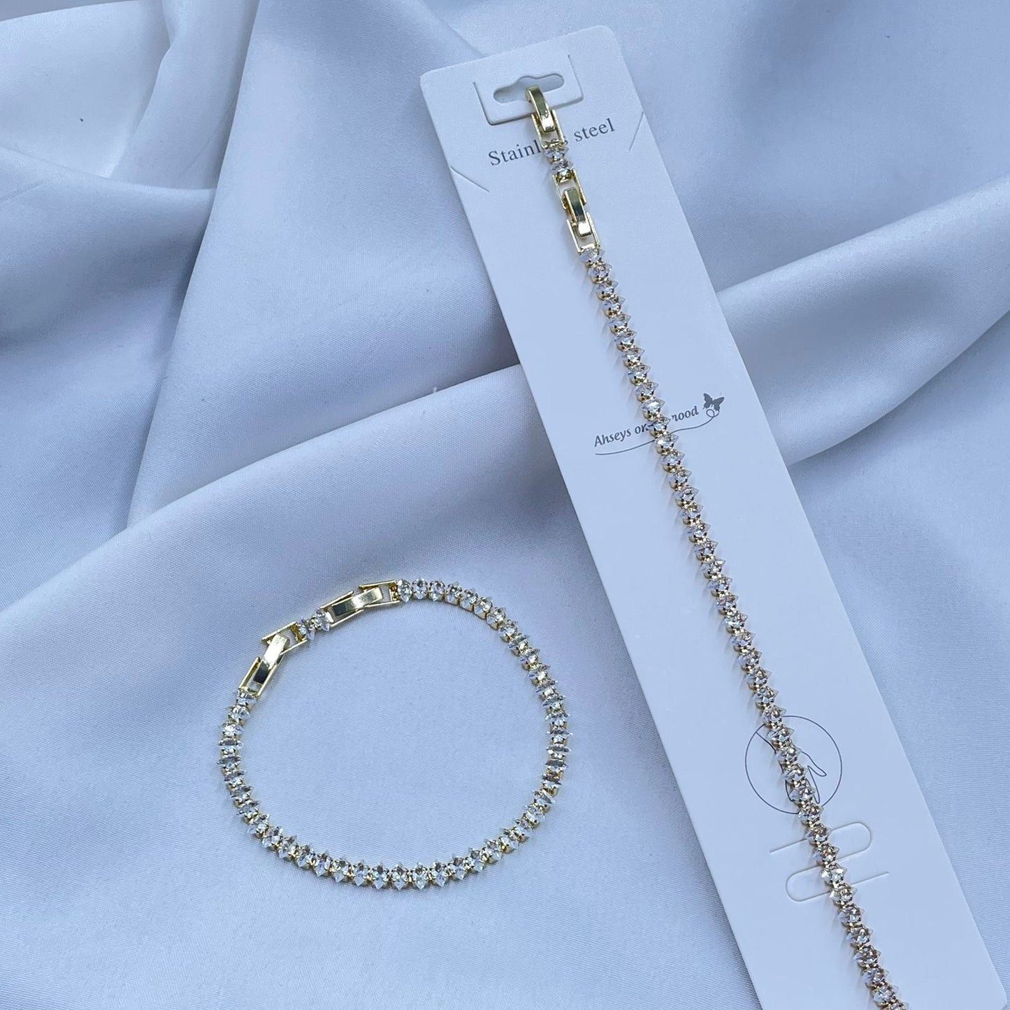 Gold Shine Tennis Bracelet