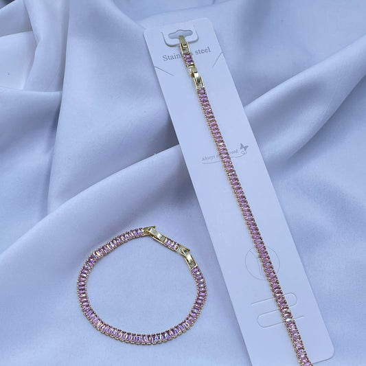 Baby Pink Tennis Bracelet
