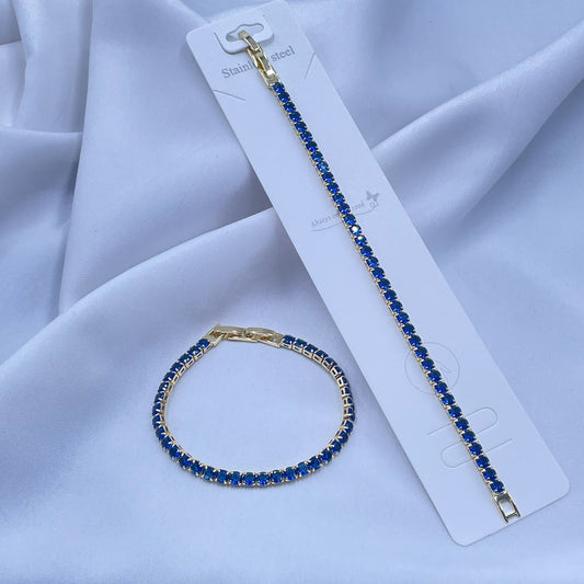 Blue Tennis Bracelet
