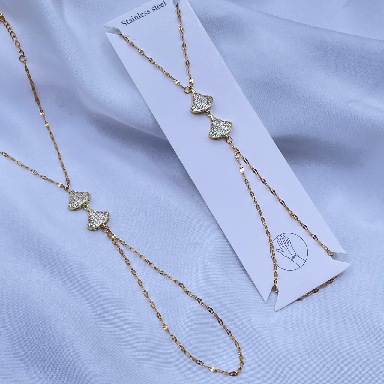 Twin Petal  Hand Chain