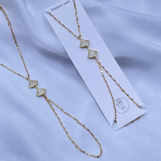 Twin Petal  Hand Chain