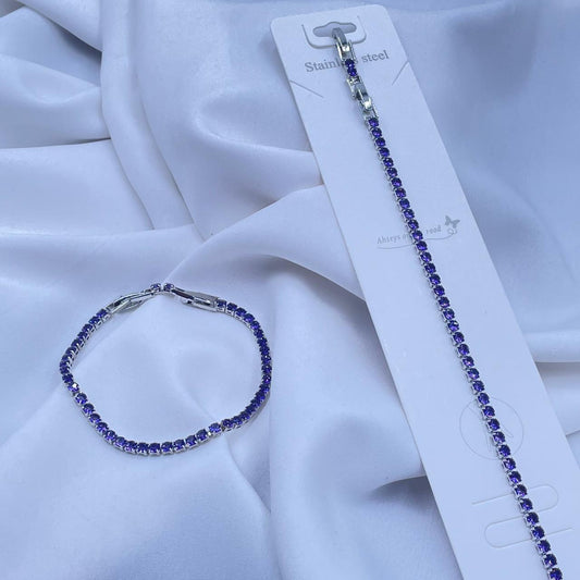 Purple Gleam Tennis Bracelet