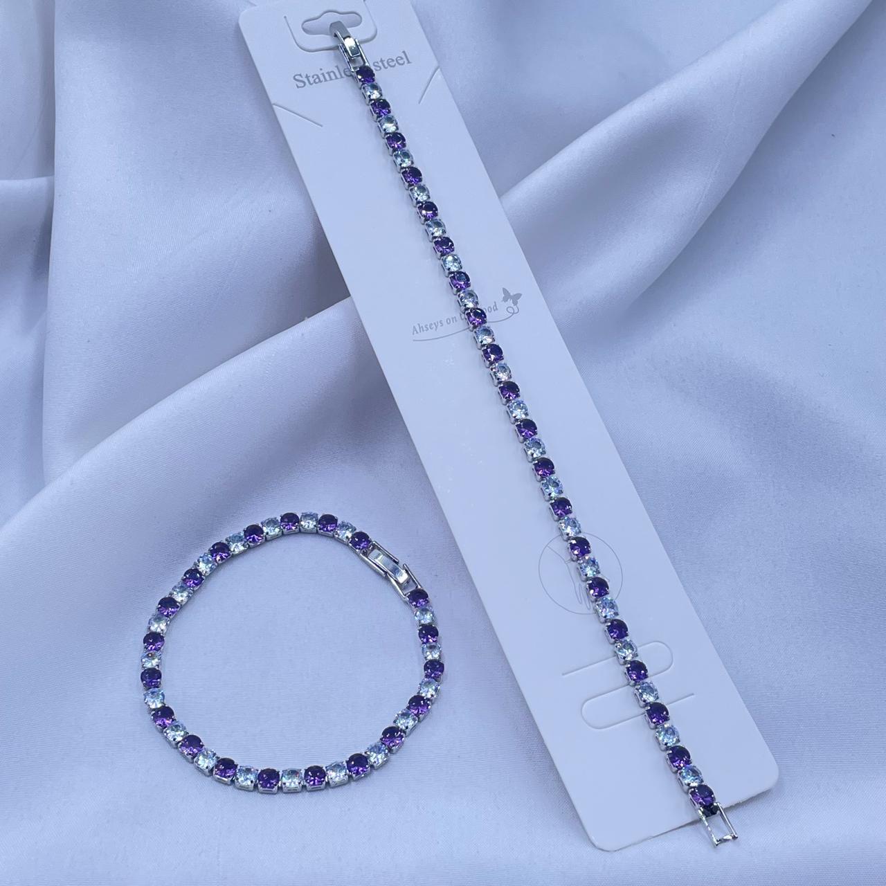 Amethyst Gemstone Tennis Bracelet