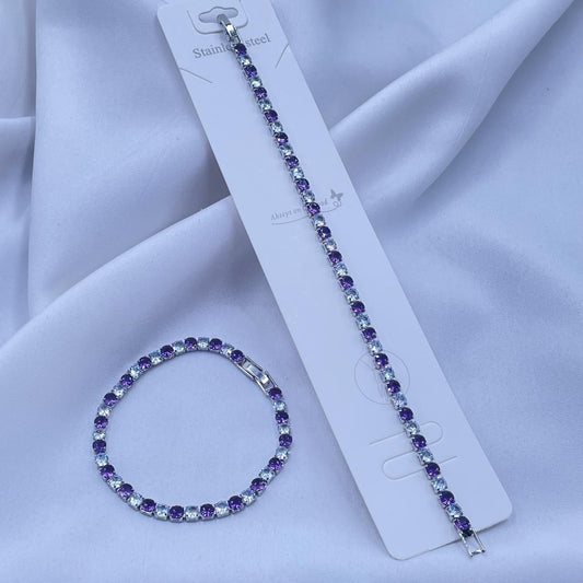 Amethyst Gemstone Tennis Bracelet