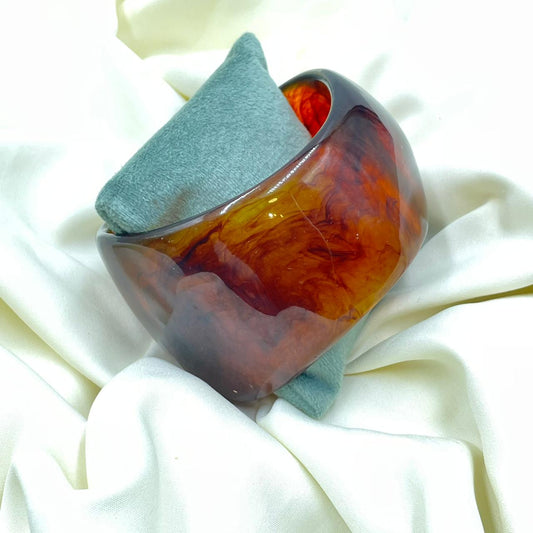 Amber Glow Resin Bracelet