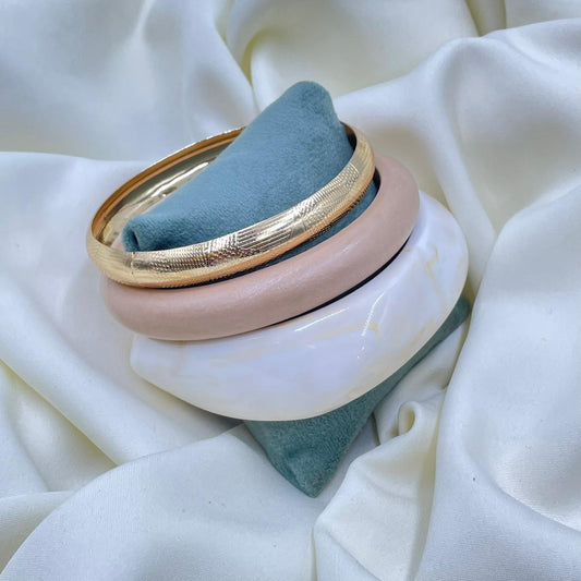 Pastel Trio Set Wooden  Bracelet