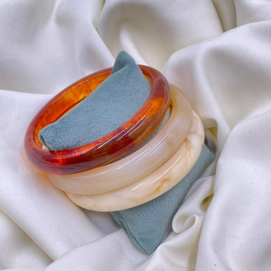 Sunset Pearl Set Resin Bracelet