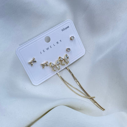 Bow  Combo Earrings