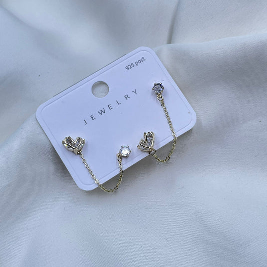 Heart Ear Cuff Earrings