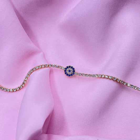 Zirconia Evil Eye Tennis Bracelet
